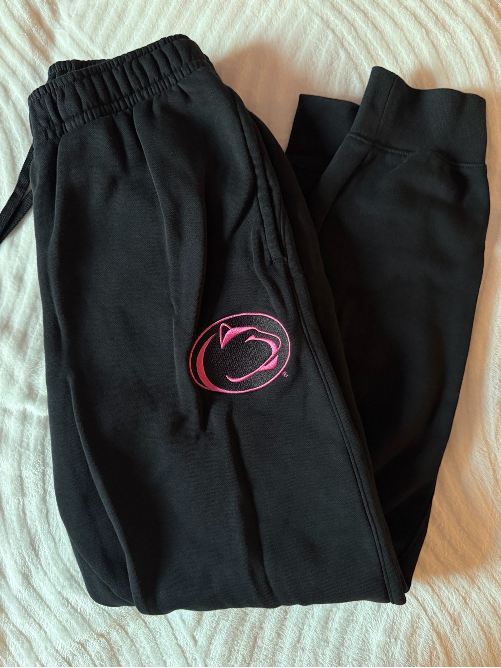 Nike Black Sweatpants with Pink Penn State Logo - Cozy Everyday Bottoms